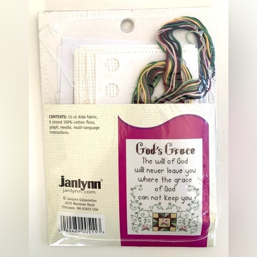 Janlynn Counted Cross Stitch New Complete Kit #999-1011 GOD'S GRACE 6" x 9" DIY - Picture 2 of 3